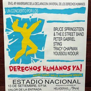 '88 Springsteen Sting Peter Gabriel Bill Graham Amnesty International Poster 1st